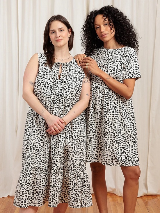 Tradlands Dresses & Skirts - Tradlands Nico Cotton Black and White Floral Print Babydoll Dress XL